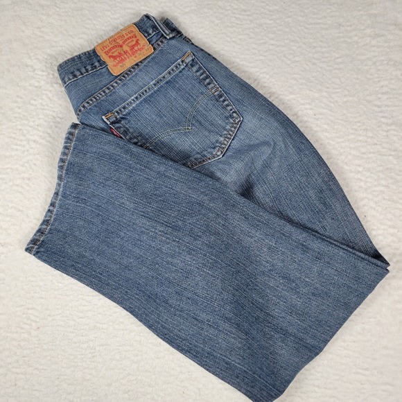 Levi's Other - Levis 505 Regular Fit Jeans‎ Mens 36x32 Blue Medium Wash Straight Leg Denim